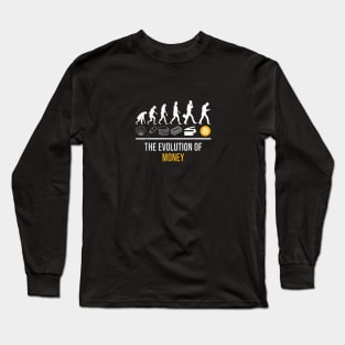 Elon Musk Bitcoin BTC Evolution of Money Long Sleeve T-Shirt